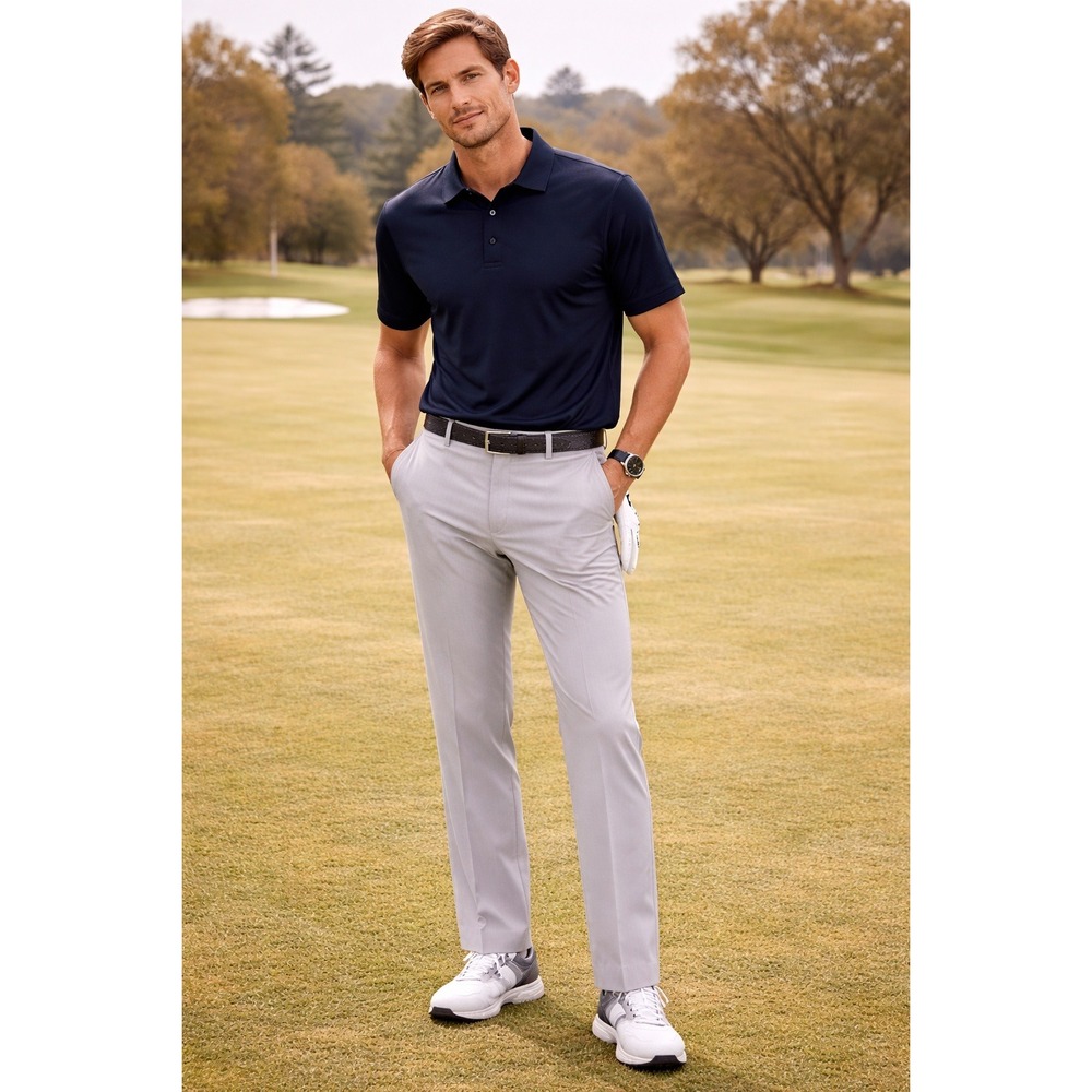 Men's Stretch Golf Pants J.Lindeberg Grey Stan Regular Micro Performance 36/34